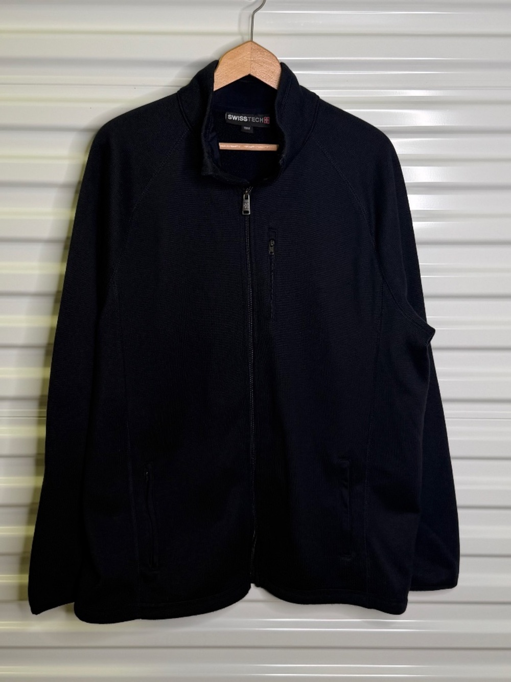 Swiss Tech Mens XL Full Zip Fleece Lined Sweater Jacket
